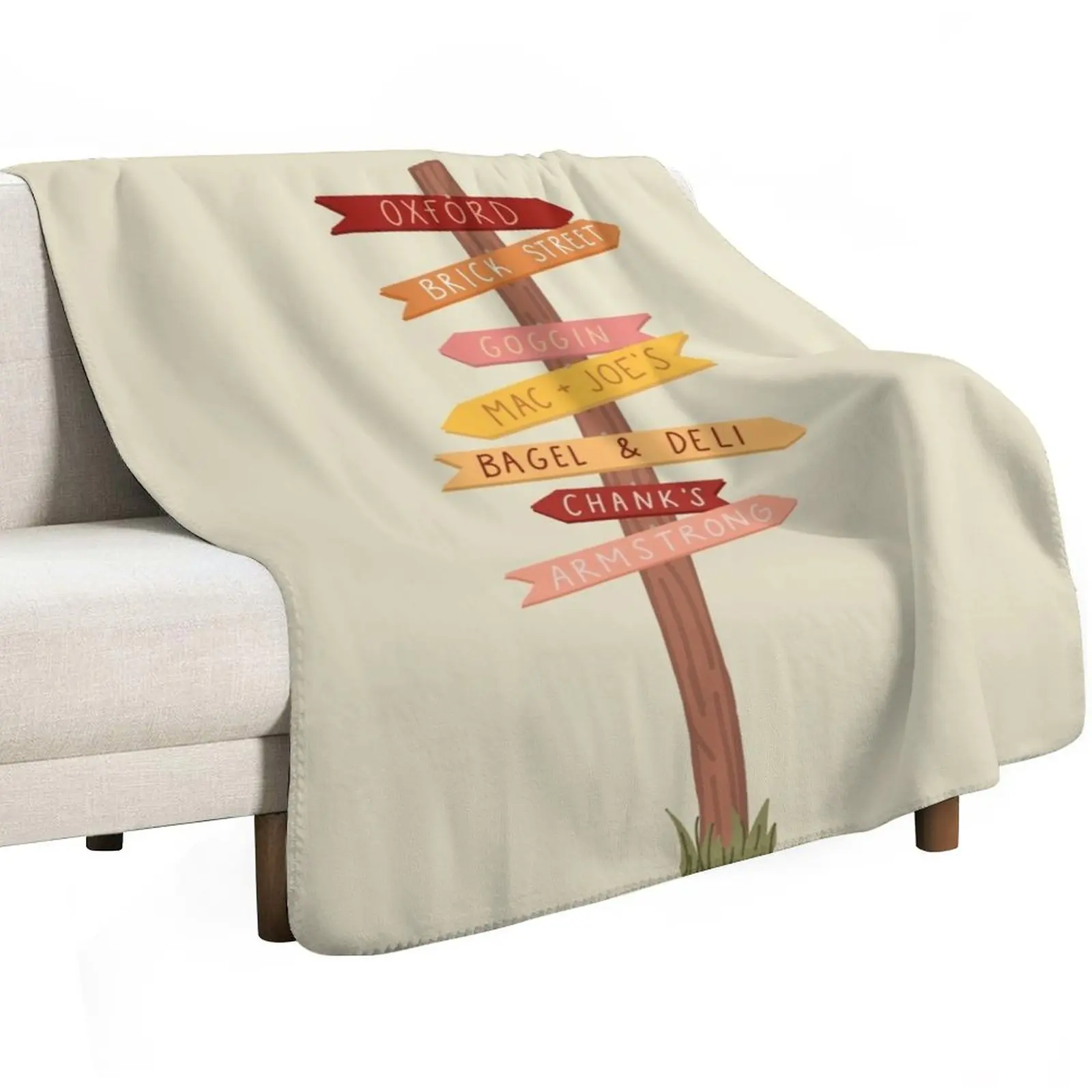 Miami University Sign Post Throw Blanket Fashion Sofas blankets and throws Beautifuls Soft Plush Plaid for babies Bed Blankets