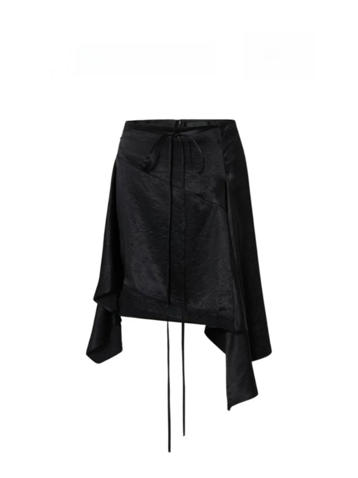 

Юбка женская весна 2026, с низкой талией, асимметричная, с кружевными вставками, универсальная, для повседневной носки, элегантная, однотонная