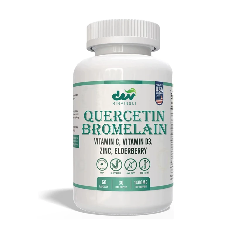 

Кверцетин содержит бромелайн, иммунные добавки содержат цинк, витамины C и D из бузины 5000 МЕ, эхинацея, чеснок, куркума.