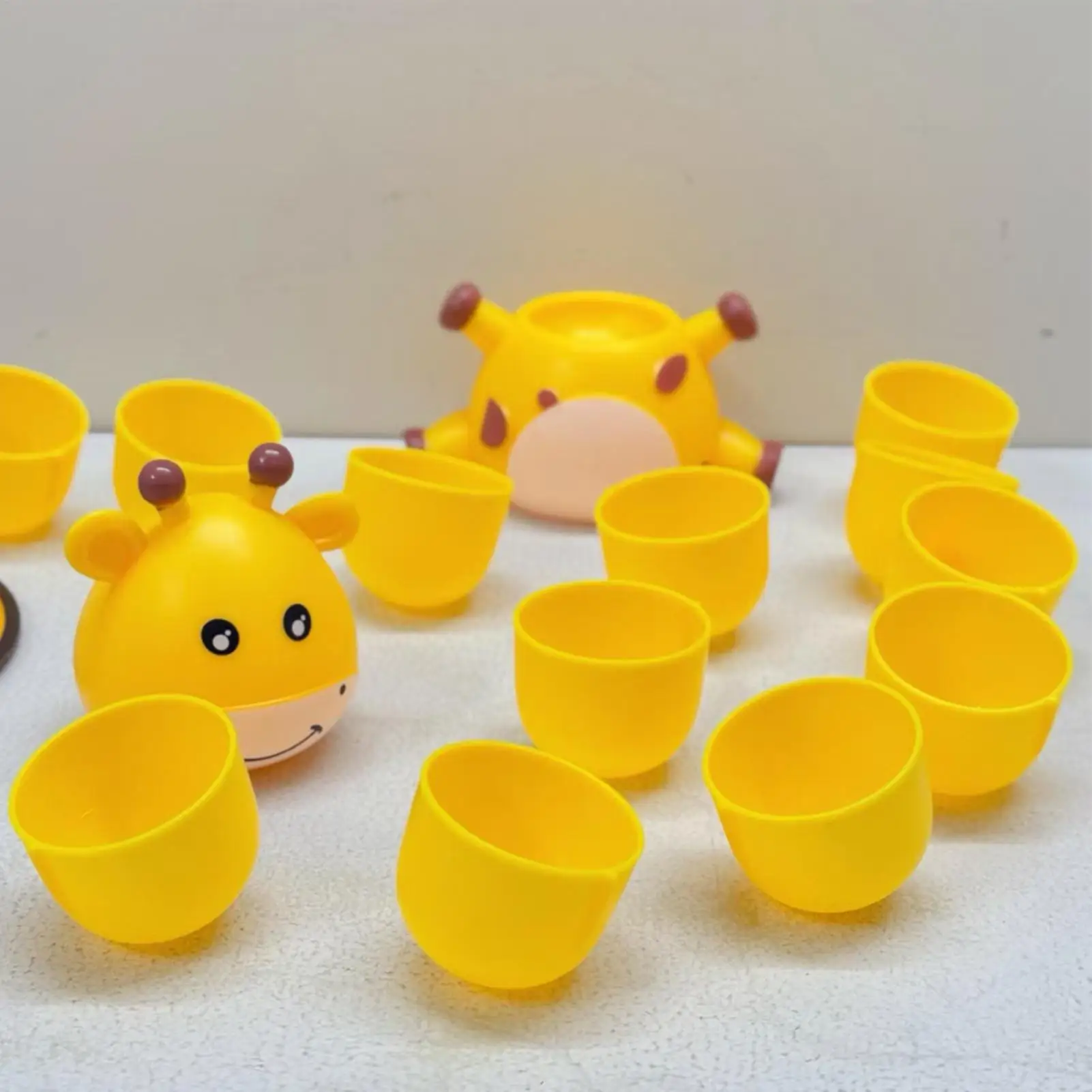 Copos Empilháveis para Crianças, Brinquedo Educativo Interativo em Forma de Girafa, Copos Empilháveis para Sala de Aula, Jardim de Infância e Pré-escola