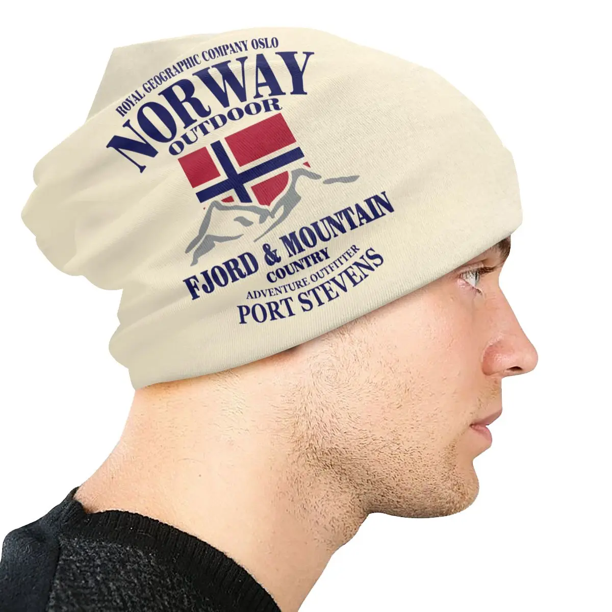 Custom Norway Flag Bonnet Femme Hip Hop Knitted Hat For Men Women Winter Warm Fjord Mountain Beanies Caps