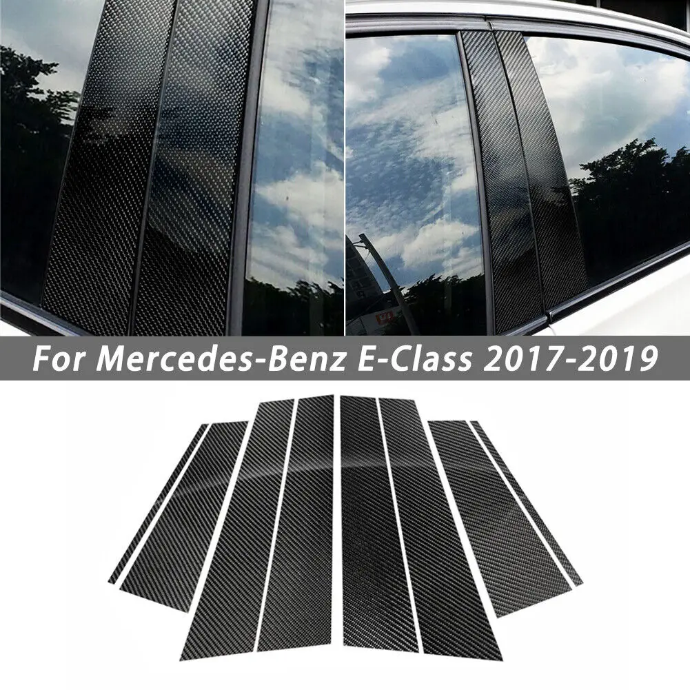 

Carbon Fiber Window B C Pillars Sticker For Mercedes Benz E Class W213 2017+