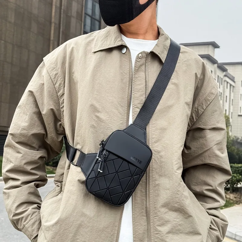 New Universal Crossbody Small Bag Casual Rhombus Grid Shoulder Fashion Mobile Phone Breast Bag Premium Crossbody Bag image 3
