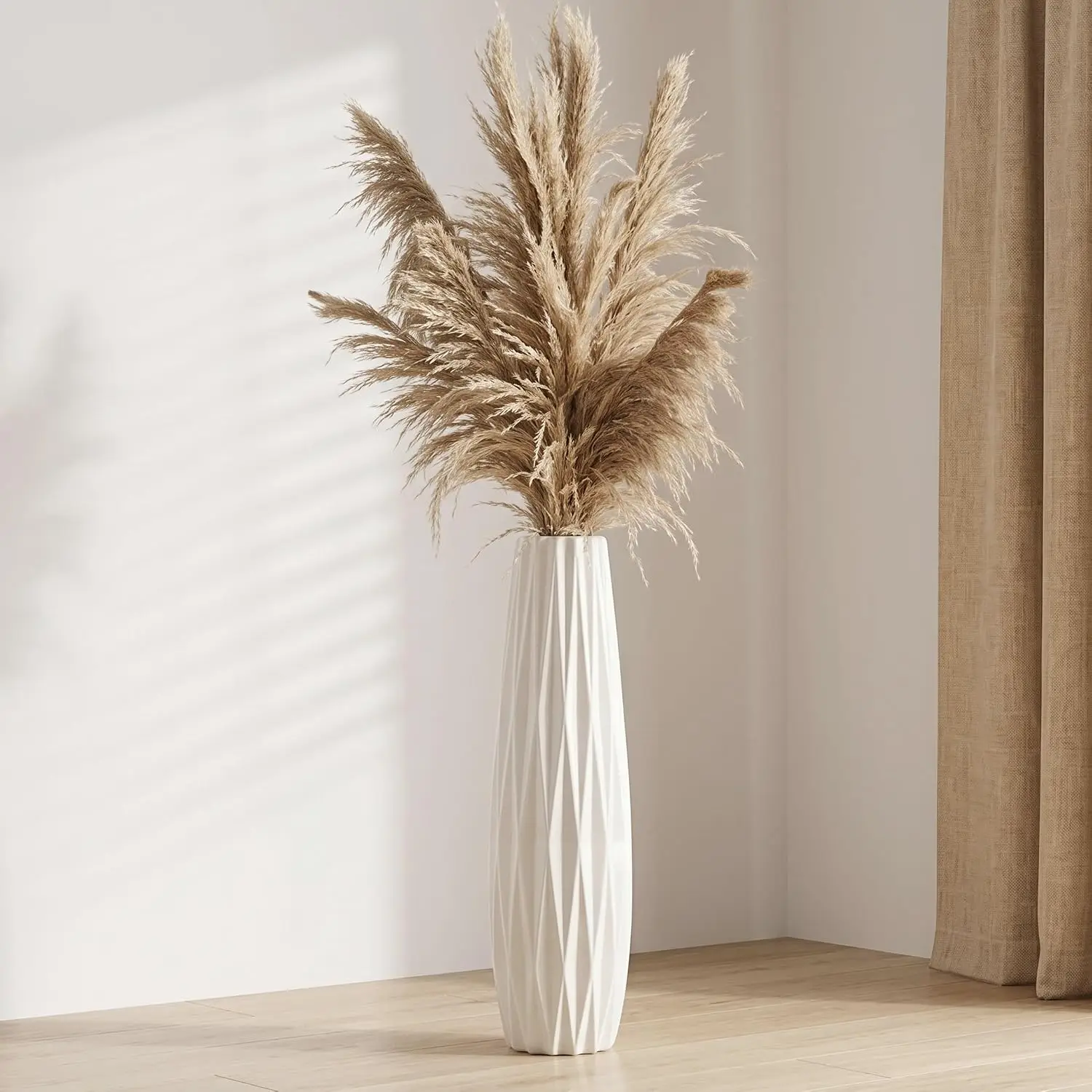 White Floor Vase, Ceramic 24