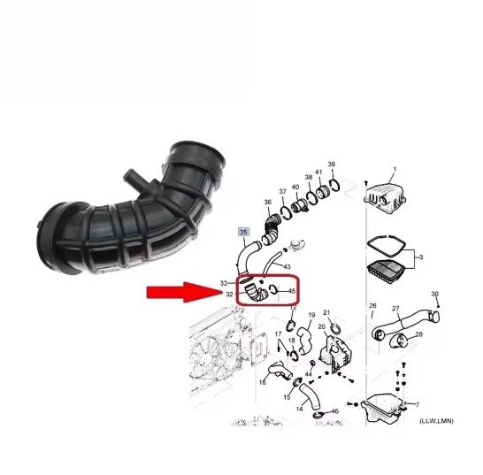 NEW Turbo Intercooler Inlet Hose For Opel Vauxhall Antara A 2.0CDTI Holden Chevrolet Captiva 2.0 Diesel 96628983 4807919