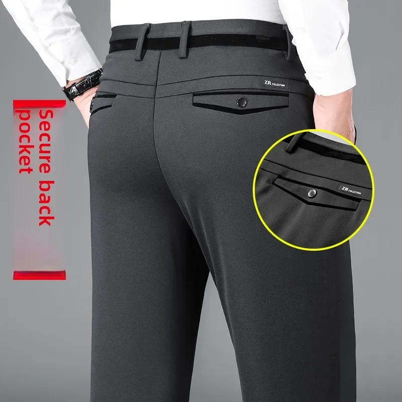 Outdoor Fashion Business Cycling Sport Elastic Men Slim-fitting Versatile Breathable Portuguese-style Casual Straight-leg Pants