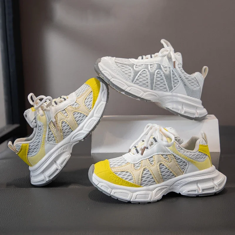 

Playground Special Kids Sports Shoes Tough Structure Breathable Sneakers Anti Skid Rubber Sole for Kids Playing Outside
