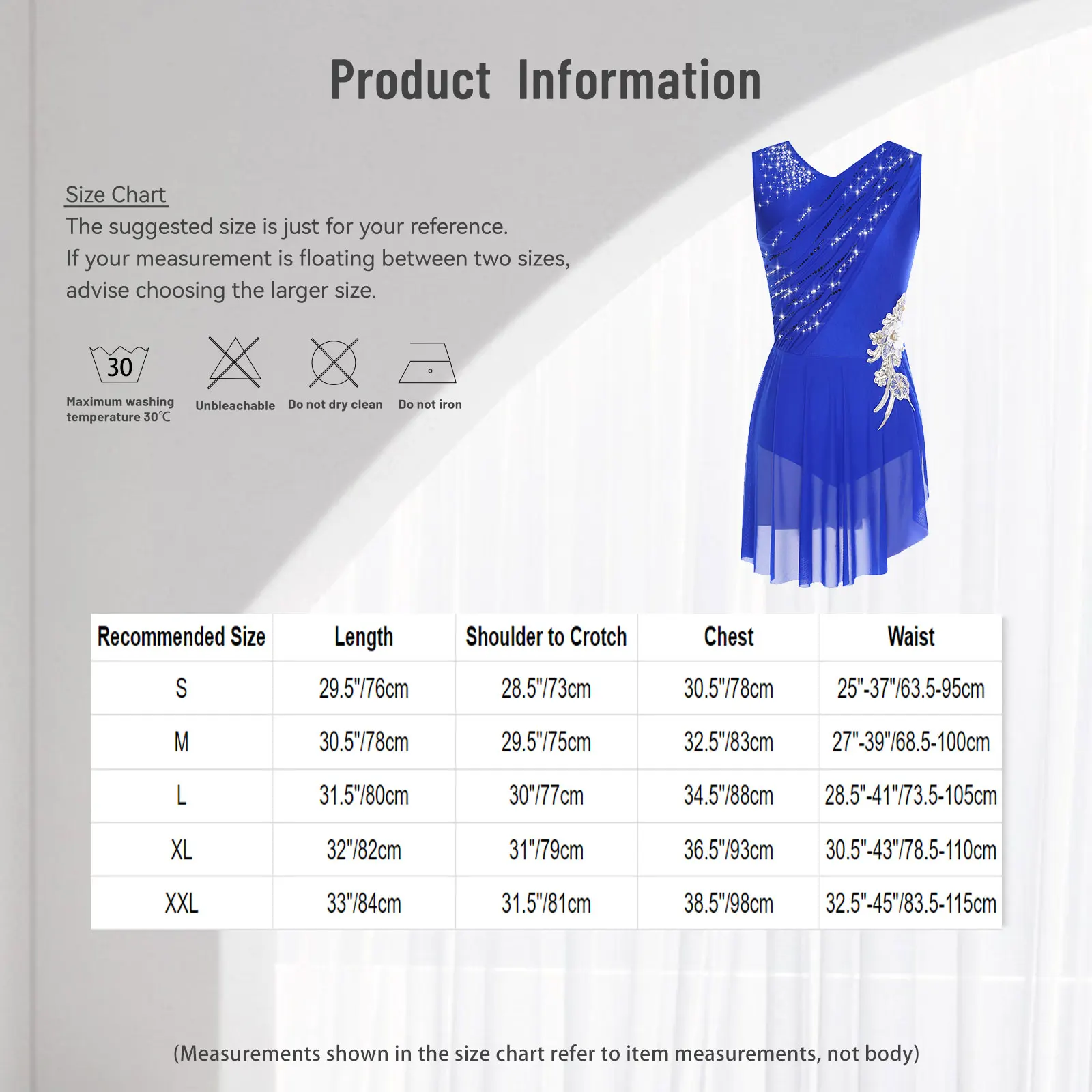 Womens Lyrical Dance Dress Figure Skating Gymnastics Dancewear Sleeveless Ruched Mesh Overlay Shiny Rhinestones Leotard Dress