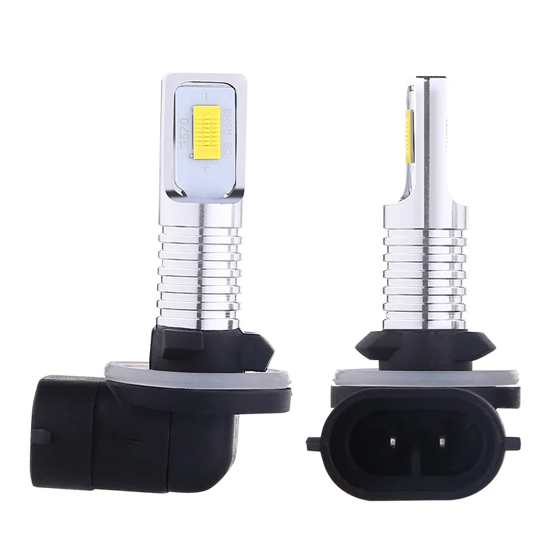 2Pcs H27 Led 881 Led Car Headlight H27W2 12000LM 6500K White Car Fog Light Front Head Driving Running Lamp Auto 12V H27W/2 H27W