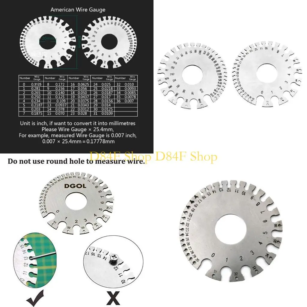 D84F Thickness Measures American Wire Gauge Round Cable Sheet Stainless Steel Wire