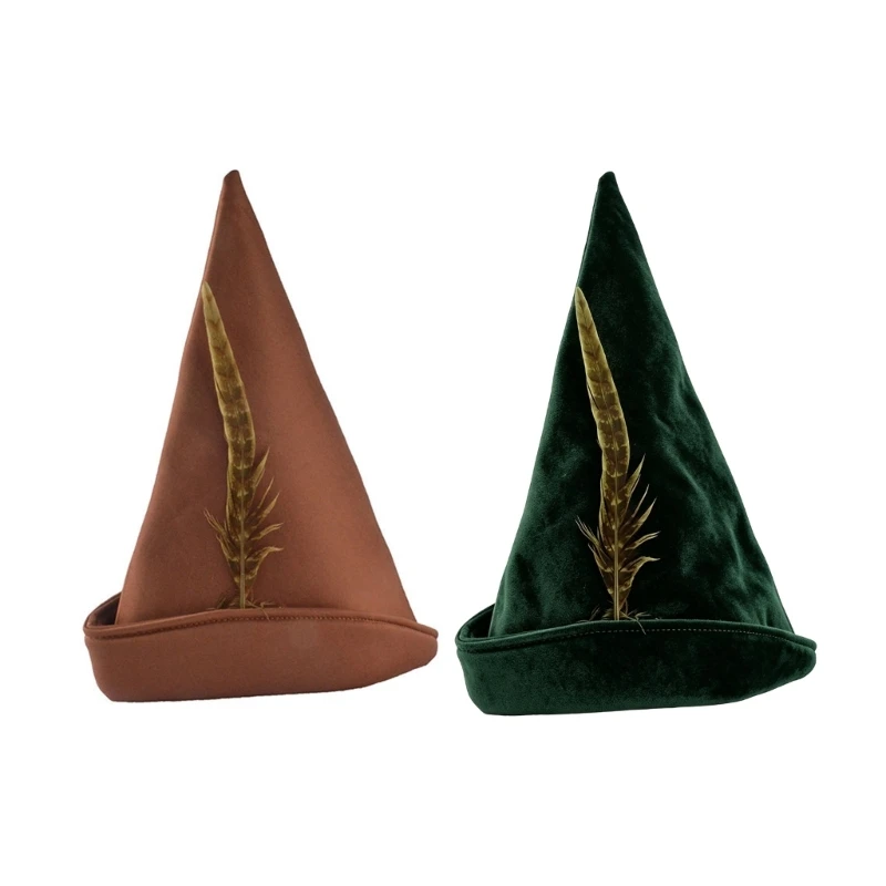 DXAE Pointed Costume Hat with Accent for Halloween Cosplay Looks