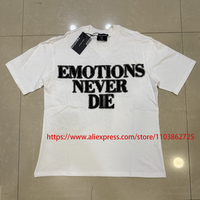 High Street Daily Mixed Emotion Short Sleeve Original Tag Real Photo Streetwear Trend MIXED EMOTION T-shirt High Quality Tops