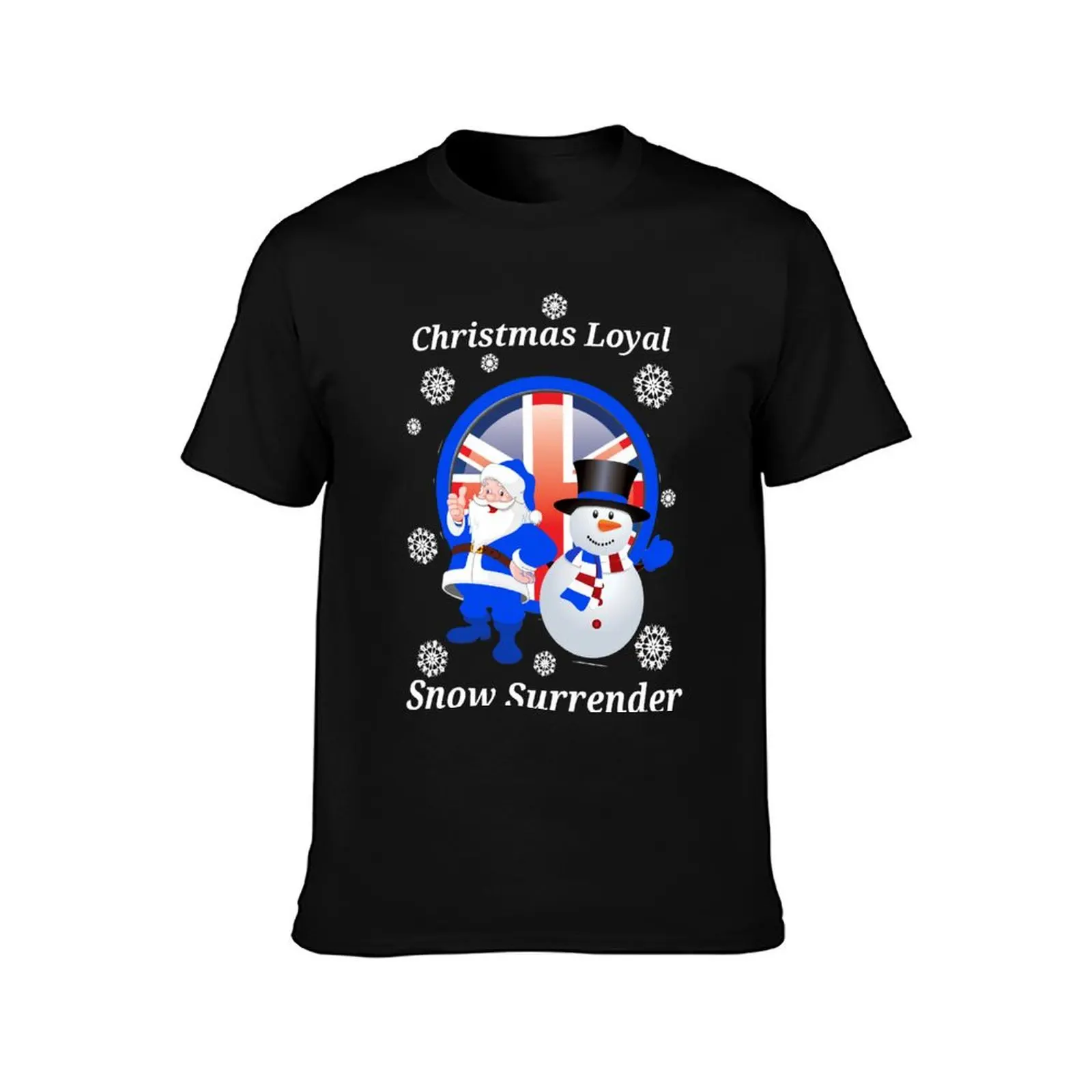 Christmas Loyal Snow Surrender T-Shirt Breathable Basic Cotton T-Shirt