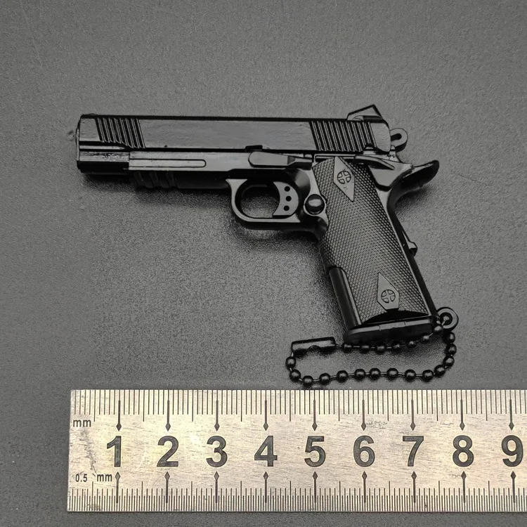 Metal Gun Model 1:3 Untitled Kimber 1911 Model Keychain Pendant