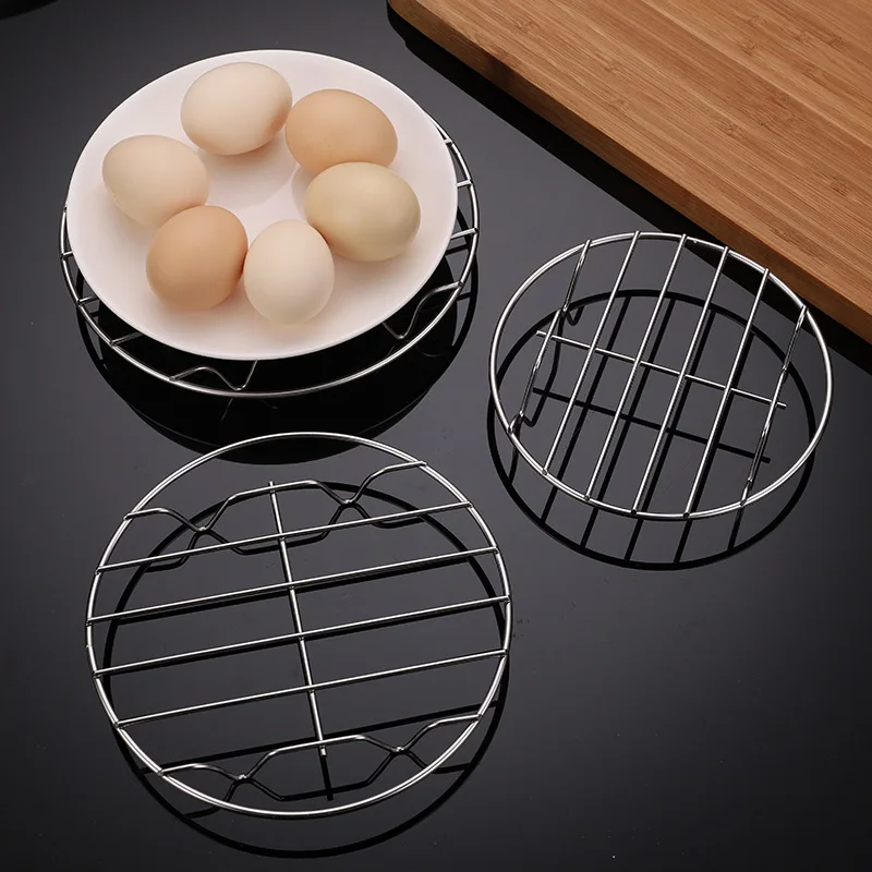 1Pcs Roestvrij Staal Stoomboot Rack Multifunctionele Pot Dampende Bak Dumplings Eieren Grill Stand Keuken Servies Kookgerei