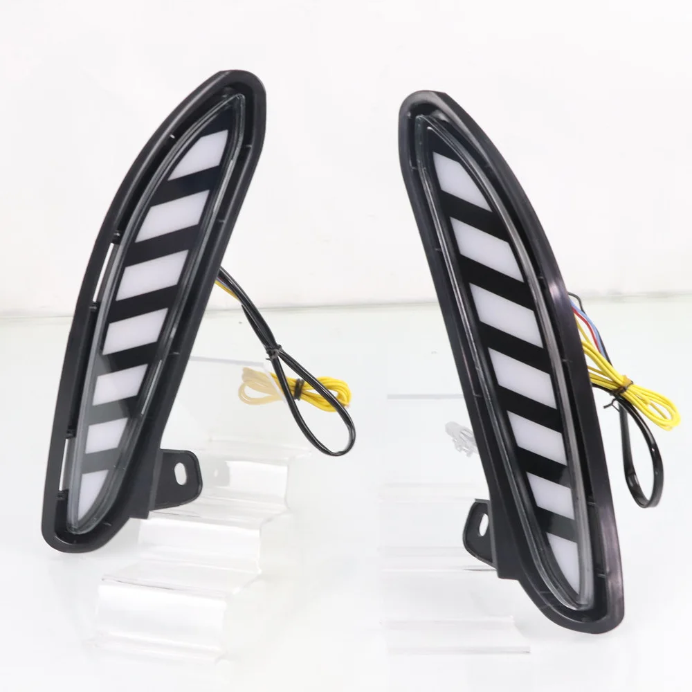 

July King Car Daytime Running Lights Compatible for Toyota Harrier Venza 2021 2022, 6000K DRL Streamer Turn Signals, Start Scan