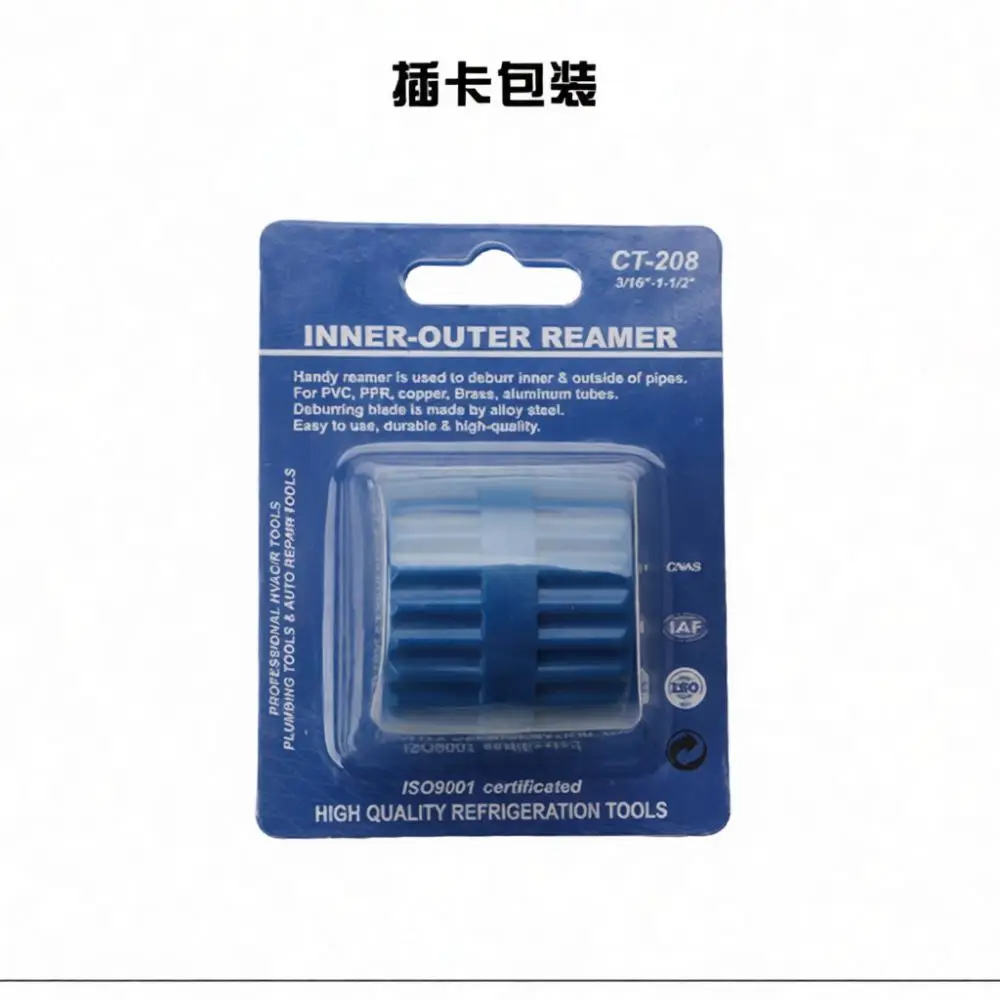 CT208 Manual Pipe Chamfering Tool For Copper Iron Plastic Tubes Internal External Deburrer Handheld Plumbing Tool