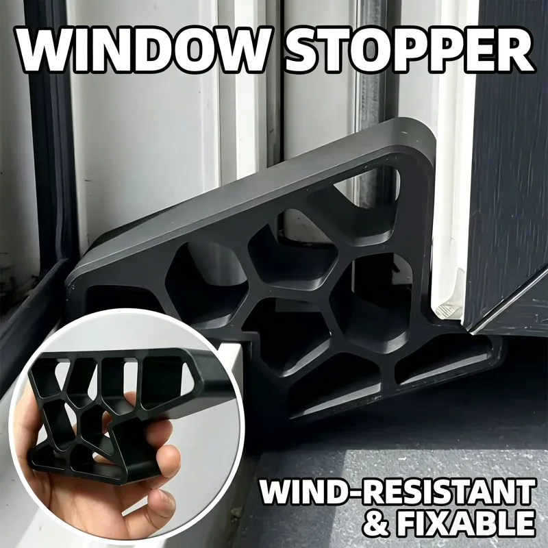 Thick Hardened Anti‑Wind Window Stopper, Safety Window Lock Limiter, Wind Brace, Door Window Fixed Retainer Clip