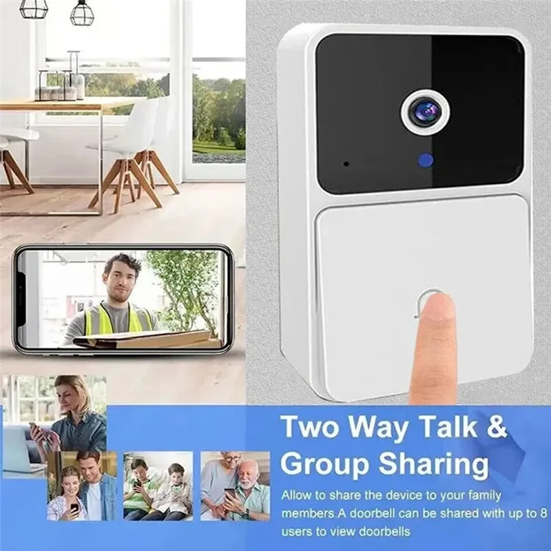 A29F-Smart WIFI Video Doorbell Camera With Night Vision HD Wireless Security Two-Way Intercom Voice Changer For Home
