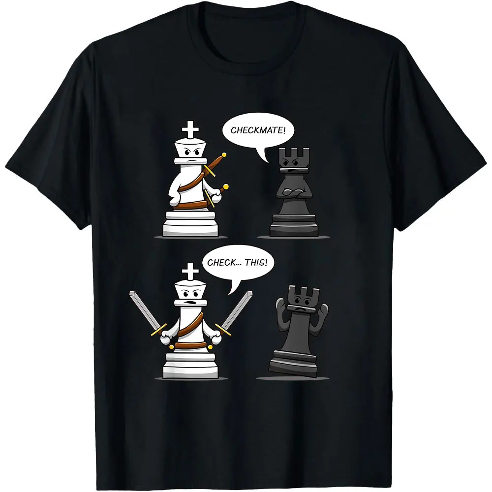 Chess Lover T-Shirt Checkmate Design Gift for Men Women Casual Cotton product image