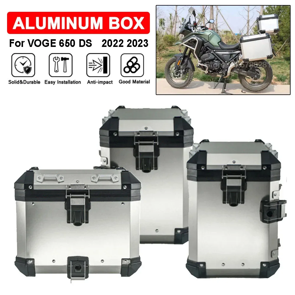 Aluminum Box Stainless Steel Luggage Rack For VOGE 650 DS 2022 2023 Motorcycle Top Case Tail Trunk Panniers Saddlebag Bracket