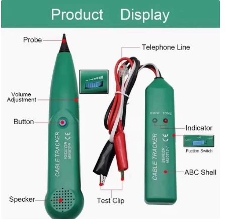 user-friendly MS6812 New Cable Tracker Tester: UTP/STP Networking Telephone Line Detector for Professional LAN Testing