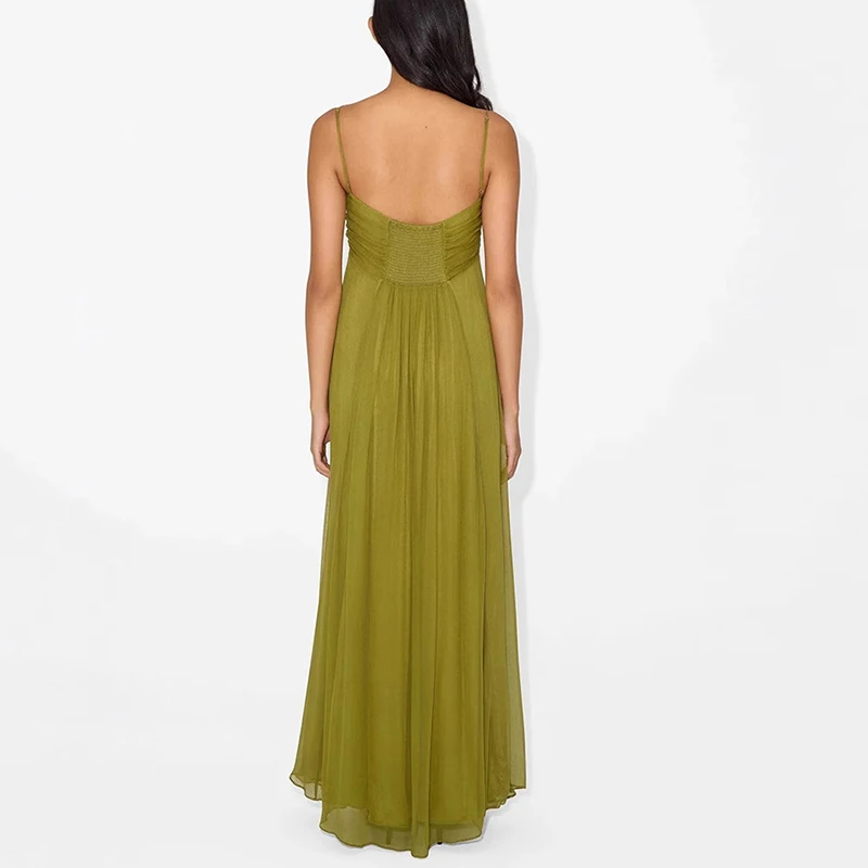 Vestido largo elegante liso para vacaciones en la playa, vestidos de fiesta calados sin mangas de verano para mujer, vestido Maxi bohemio