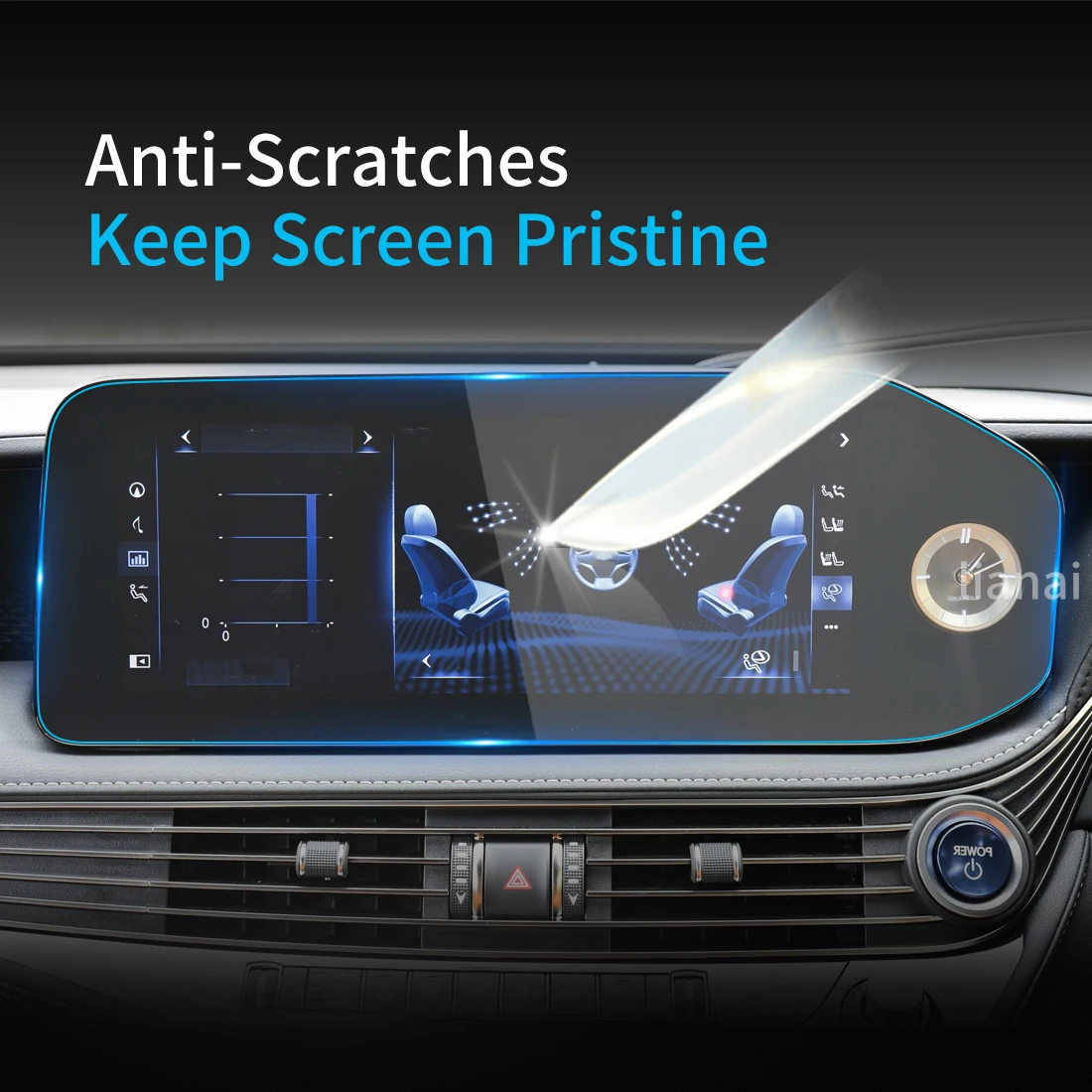 Screen Protector Tempered Glass Protective Film Carplay Console Car Sticker Vehicle Exterior Accessories For LEXUS LS500h F 2023