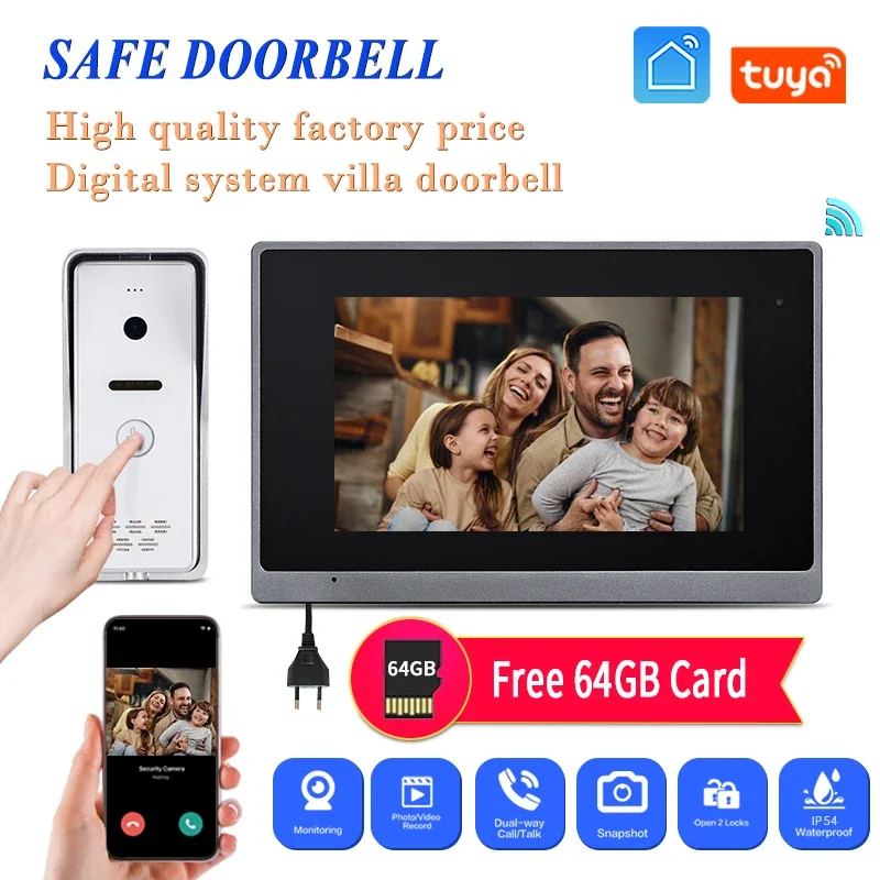 

Direct Price Digital Door Viewer Door Camera Magic Smart Video Doorbell 7-inch 110° Viewer Night Vision for Home Security