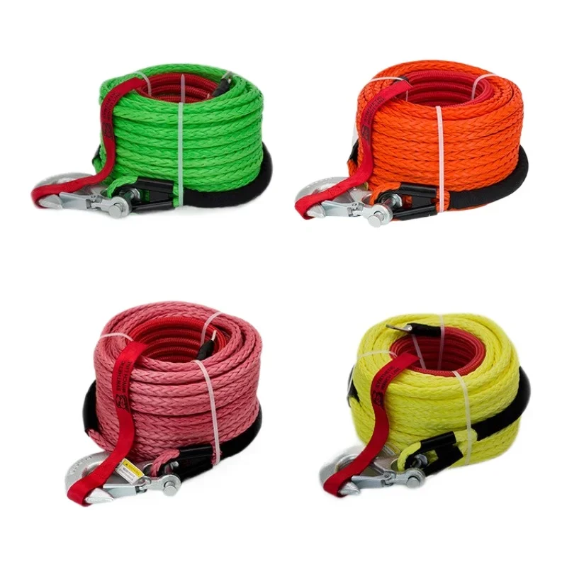 Off-road vehicle traction rope winch rope polymer trailer nylon rope