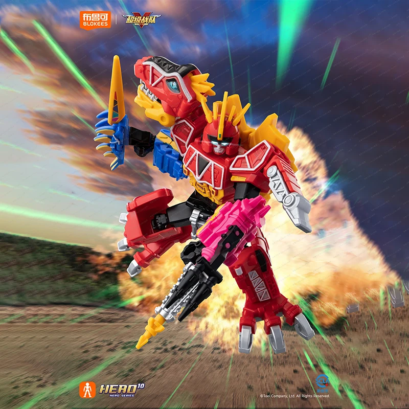 Blokees Super Sentai Stars Edition Vol.2 – Brave Dragon Red & Beetle King Figurenset, japanischer Tokusatsu-Modellbausatz, Geschenk