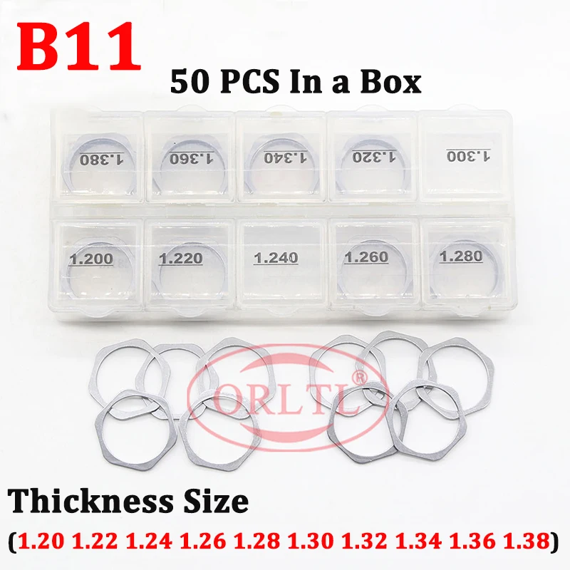 Common Rail Injector Adjustment Washers B11 Shims Size 1.2MM-1.38MM For Bosch Repair Gasket Kits