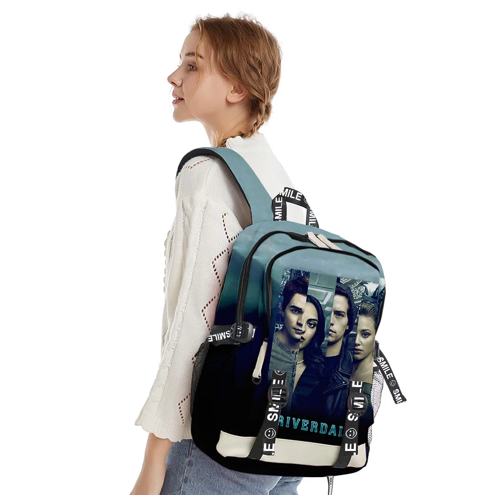 Trendy Popular TV Riverdale Season 5 School Bags Unisex 3D Print Oxford Waterproof Notebook multifunction Travel Backpacks image 5