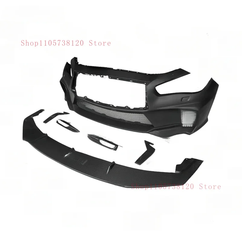 Top High Quality Carbon Fiber Bumper Front Shovel Decoration Fit Q +