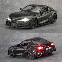 Modelo de coche de aleación Supra 1:32, réplica de vehículo en miniatura de juguete fundido a presión para colección, 4 puertas que se pueden abrir, regalos para niños