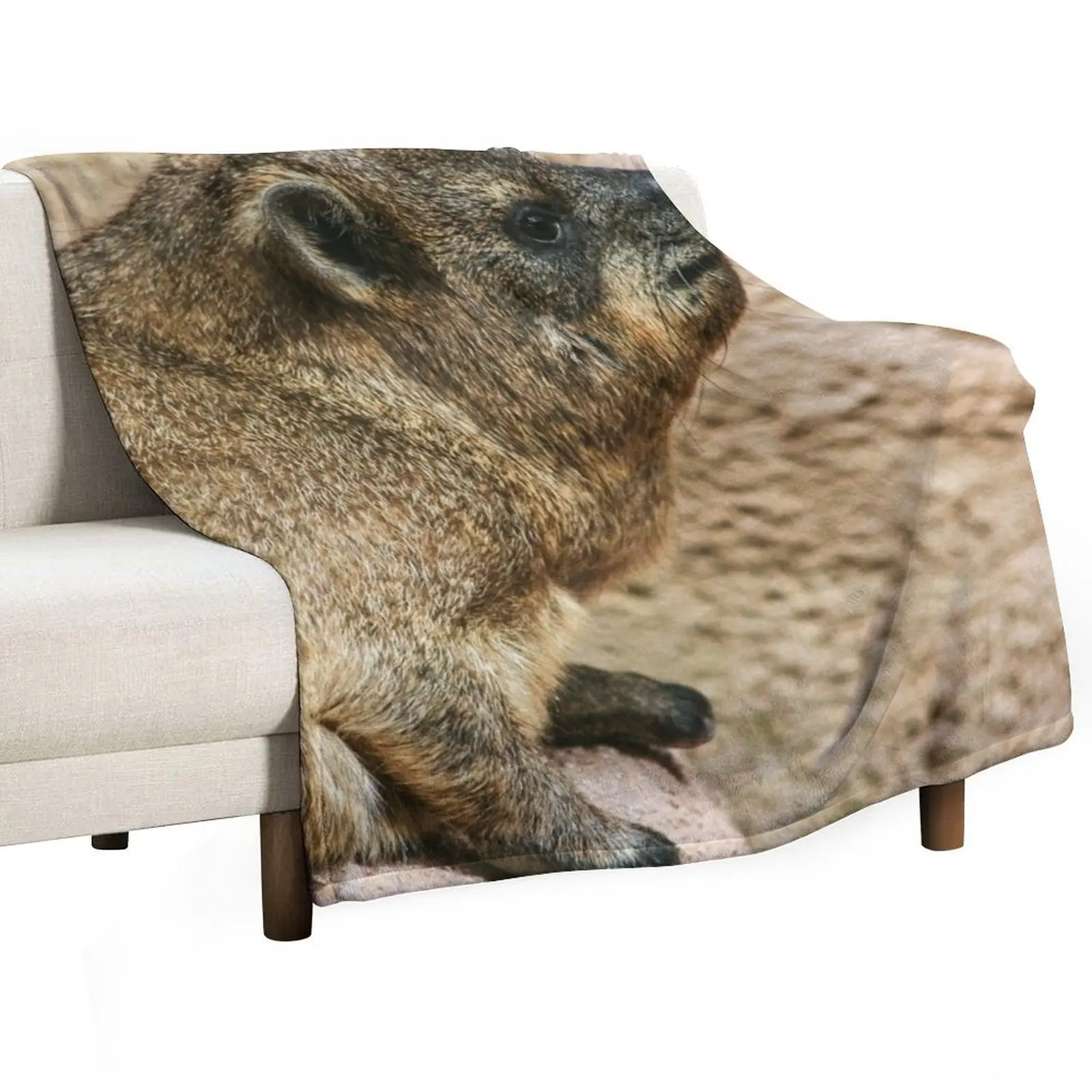 Rock hyrax Throw Blanket Softest Winter beds Plaid Beach Decorative Sofas Decoratives Blankets