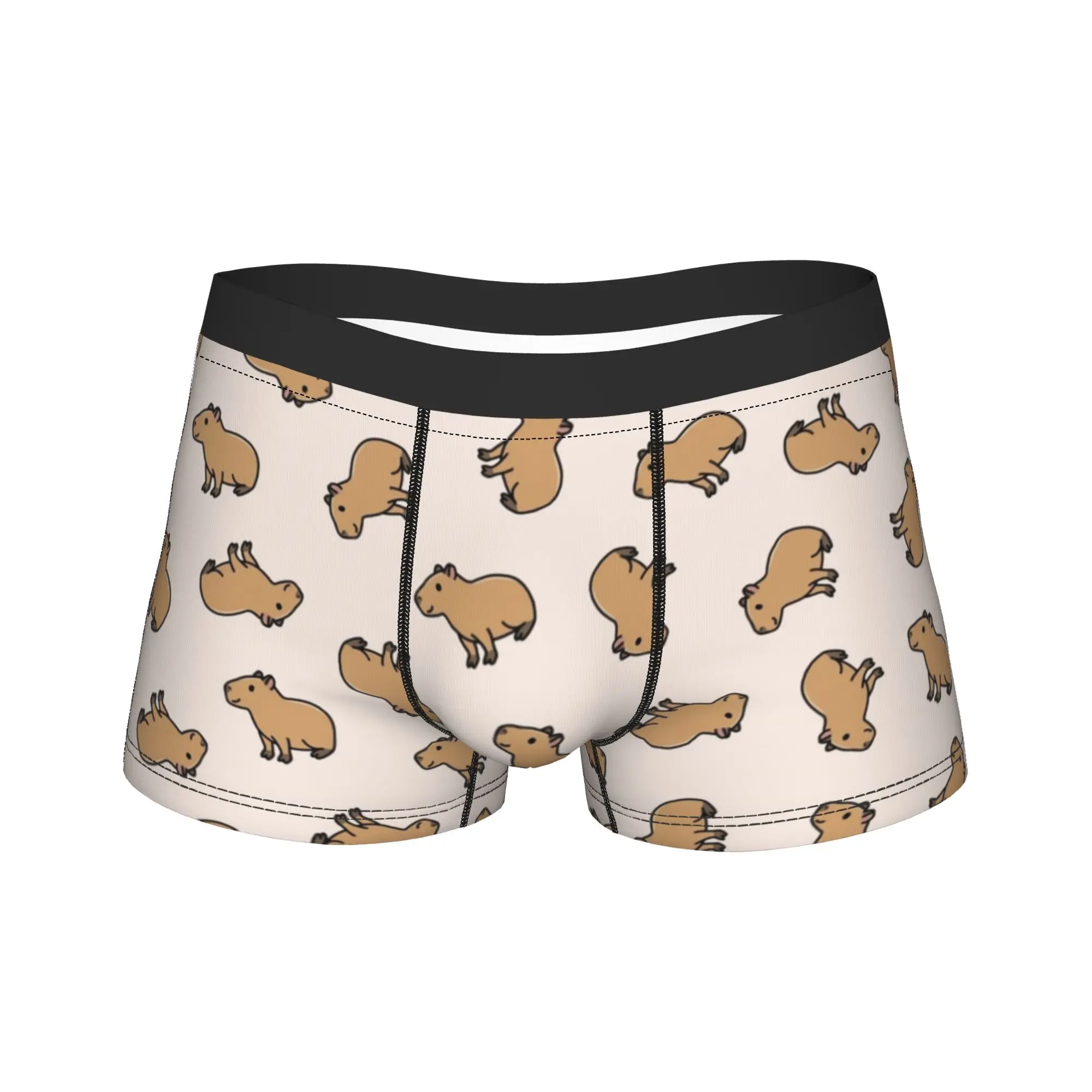 

Men Cute Capybara Animal Underwear Cartoon Novelty Boxer Briefs Shorts Panties Homme Soft Underpants S-XXL