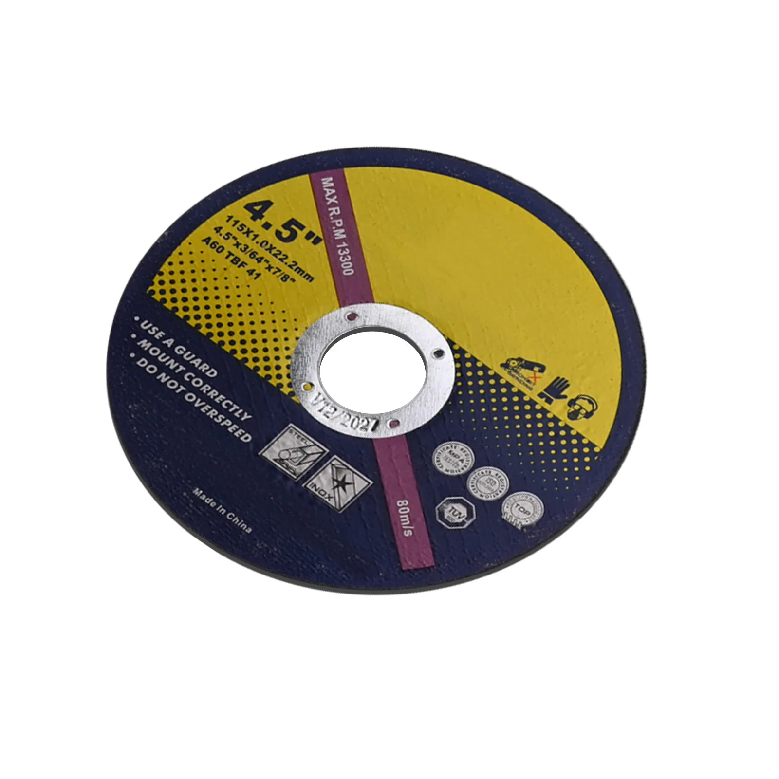 4.5 Inch Cutting Disc Stainless Steel Disc Maximum Speed 80 Ms For Various Cutting Tasks For 115mm Angle Grinders