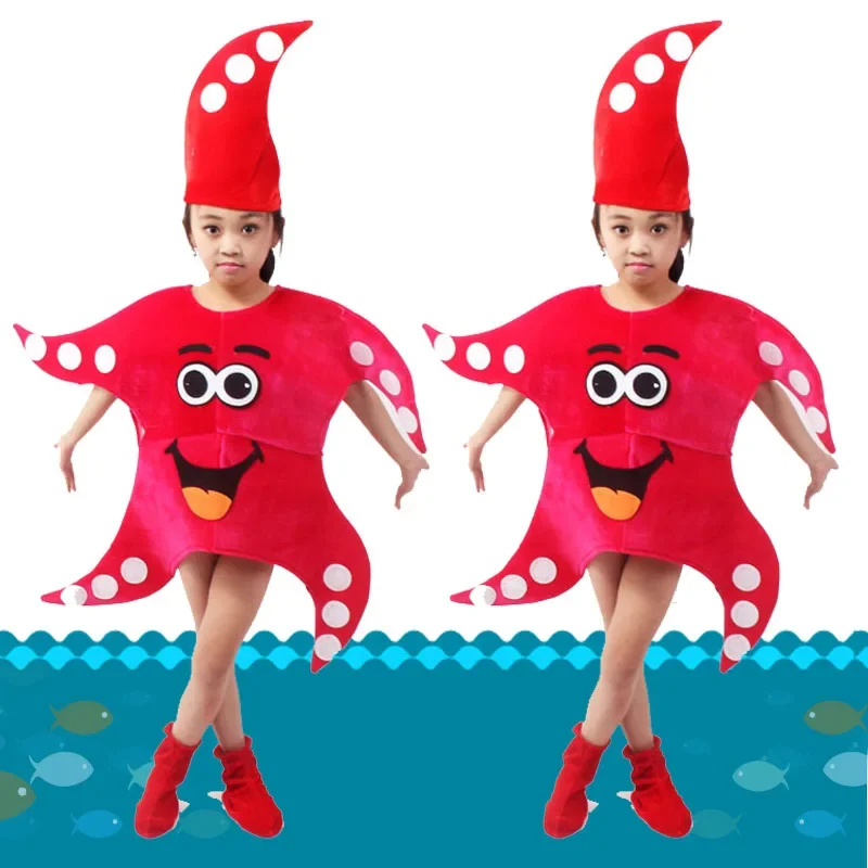 kids adult men halloween party Cosplay Boys Girls Starfish costume Baby Wear sea animal star Stage dance Clothes Dancing suit