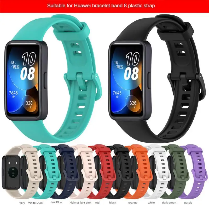 1 Uds Correa de muñeca para Huawei Band 8 pulsera deportiva Correa de silicona suave para Huawei Band8 Correa de repuesto Smartwatch