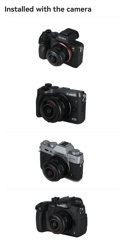 7artisans 4mm F2.8 APS-C Kreisförmiges Fisheye-Objektiv mit Manueller Fokussierung für Sony E A6700 ZV-E10 II Fujifilm X X-T5 X-T50 X-S20 GH7 M43 – Detail 7