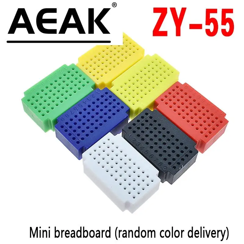 AEAK ZY-55 PCB Breadboard Points Solderless Mini Universal Test Protoboard DIY Bread Board for arduino lego