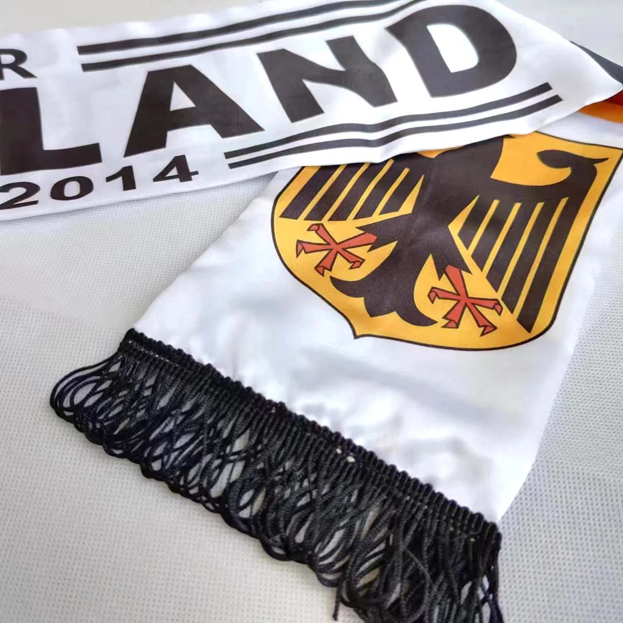 Sports scarf Deutschland EUROPAMEISTER Fans use neck warp polyester printed Germany flag satin scarfs