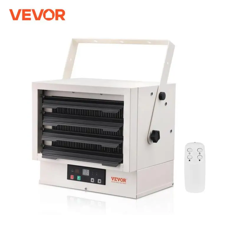 VEVOR Electric Garage Heater Digital Fan Forced Wall with Remote Control Overheat Protection Hardwired Heater Ideal for Workshop