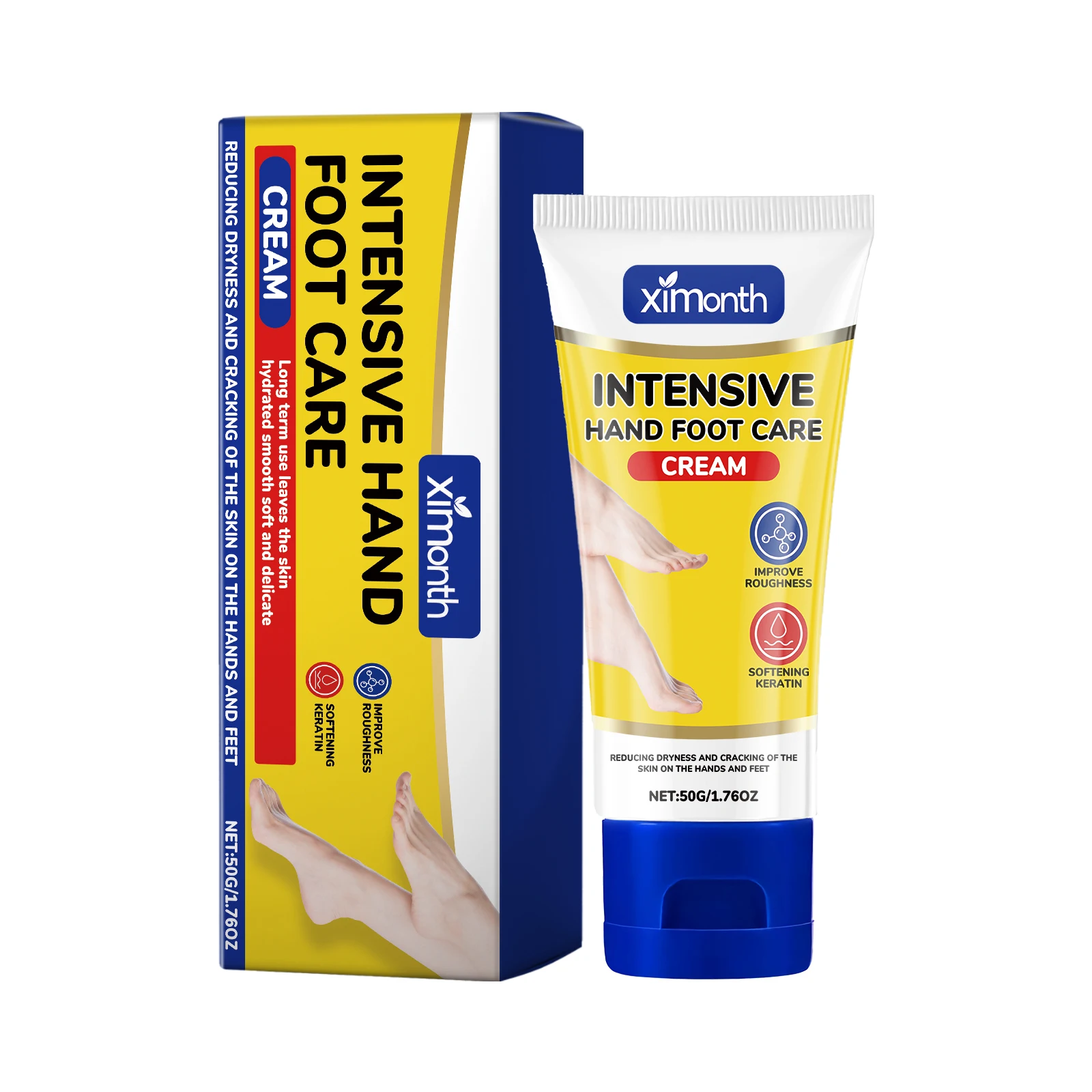 Moisturizing Care Hand and Foot Cream Softens Calluses, Deeply Hydrates, Makes Skin Tender, and Relieves Dryness of Hands and Fe