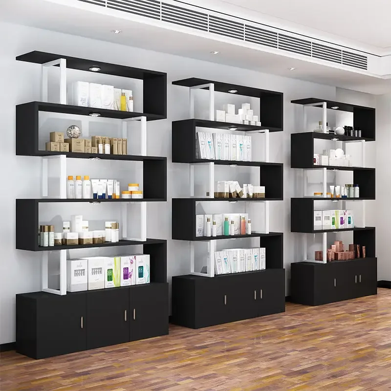 Cosmetics Display Cabinet Beauty Nail Art Barber Shop Living Room Supermarket Container Live Room Multi-layer Shelf