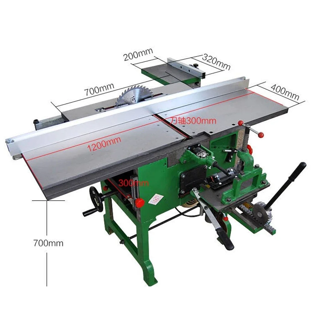 Wood Planer Thickener for  220V MLQ345 3 in 1 Wood Planer Table Saw Machine Easy To Operate