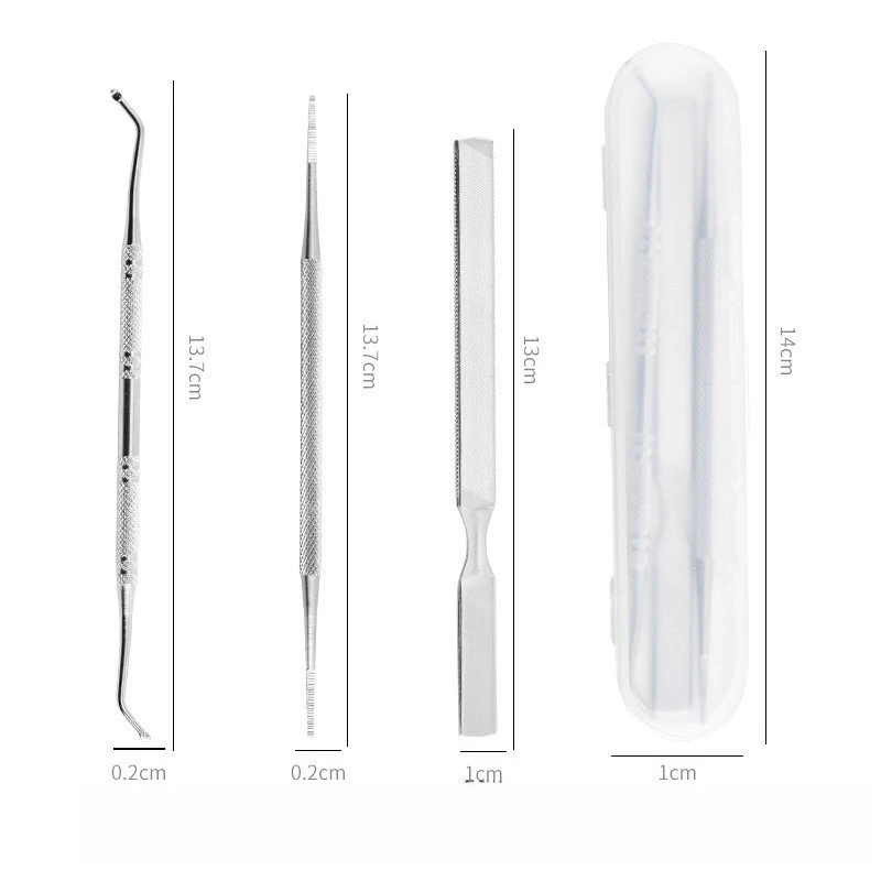 プロの爪やすり、巻き爪用ステンレス鋼足病学ツール、多機能ペディキュアセット、角質除去フットケアツール