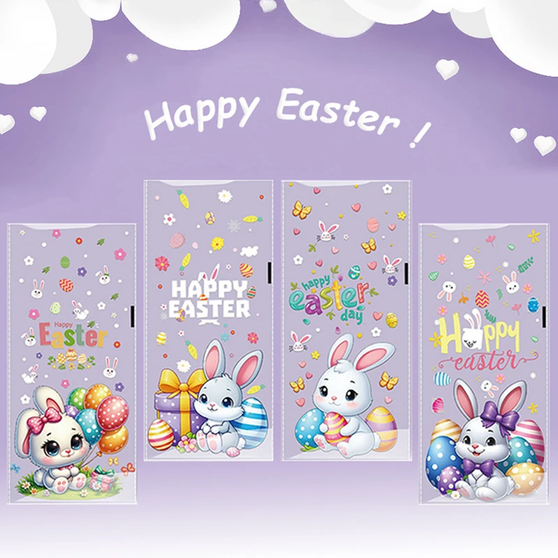 50 stücke Ostern Niedlichen Kaninchen Geschenk Taschen Süßigkeiten Cookie Dessert Verpackung Tasche Kinder Gefälligkeiten Frohe Ostern Party Dekoration Lieferungen 2025