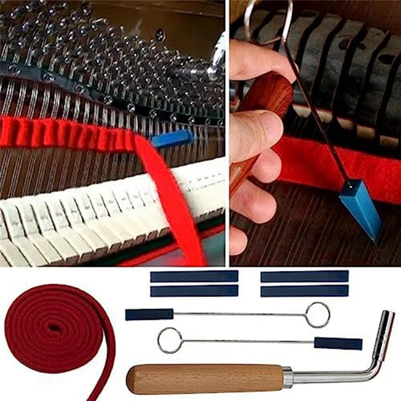 Professional Piano Tuning Kit Piano Tuner Hammer Mute Kit Tools Musical Instrument Accessories As Shown - Image 3